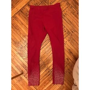 Lululemon red capri yoga pants